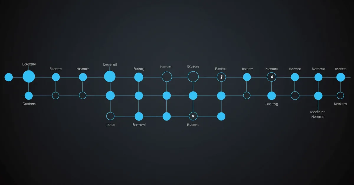 Abstract representation of AI-generated incident timeline structure