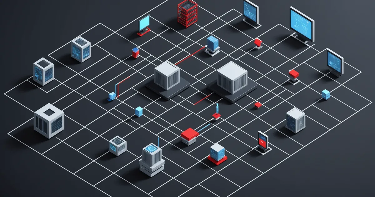 Abstract concept of cloud infrastructure and automated response flows